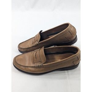 H.S. Trask Bozeman Montana Mens Casual Penny Loafers Shoes 10.5M Brown Slip On